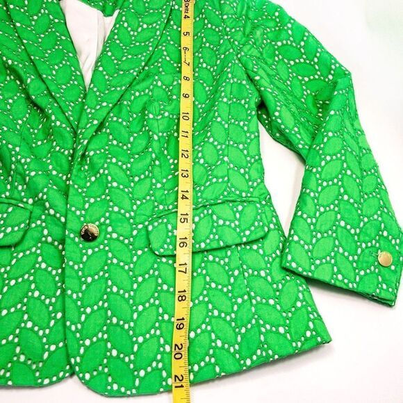 Vince Camuto Spring Green Eyelet Lace Suit Jacket Sz 0 - Picture 11 of 14